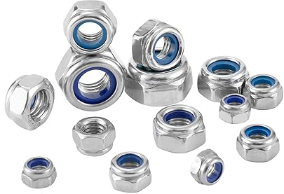 HXJDAM Sechskantmuttern M10 DIN985 18 Stück Premium Edelstahl Sicherungsmuttern A2 V2A selbstsichernde muttern Ideal für Robuste Befestigungen Schraubenmutter Stoppmuttern Kontermuttern