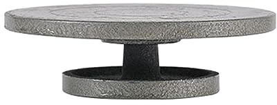 F Fityle Töpferscheibe, Bildhauerscheibe, Drehbarer Tisch, Töpferwerkzeug Zubehör, Metallkonstruktion mit Kugellager für Tonmodellierung, Skulptur, Grau 15cm