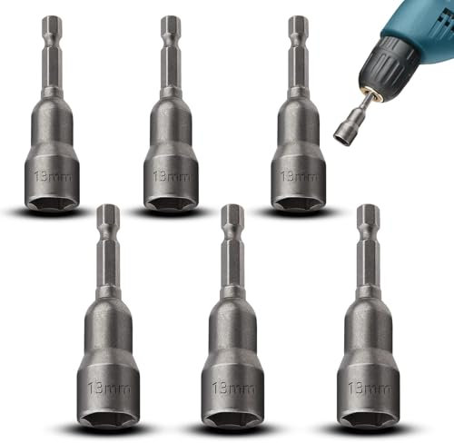 TXXATX Douilles hexagonales magnétiques 13 mm - Embouts hexagonaux - Adaptateur 1/4 - Pour visseuse sans fil