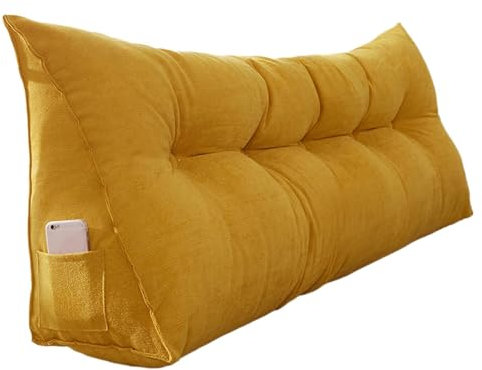 Premium Queen-Size-Kissen-Keil mit Seitentasche, Kopfteil, Lückenfüller und Matratze, platzsparendes Kissen für besseren Schlaf, Grau, 198,1 x 22,9 x 45,7 cm, inkl. 6 orangefarbenen Schnallen