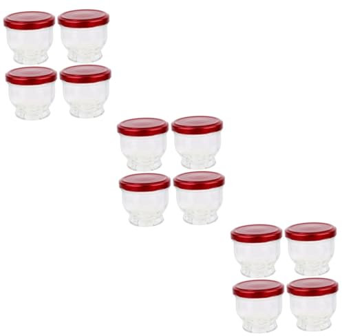 Cabilock 4stücke Dessertflaschen Hitzebeständige Cubilose-gläser Zum Aufbewahren Von Joghurt Pudding Und Rot