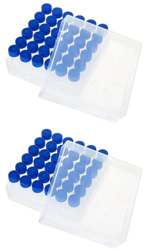CENMEN 72 StüCk 5 Ml Kryo-RöHrchen, KunststofffläSchchen mit Schraubverschluss, Kleine ProbenröHrchen, ReagenzgläSer mit Aufbewahrungsbox für Laborbedarf