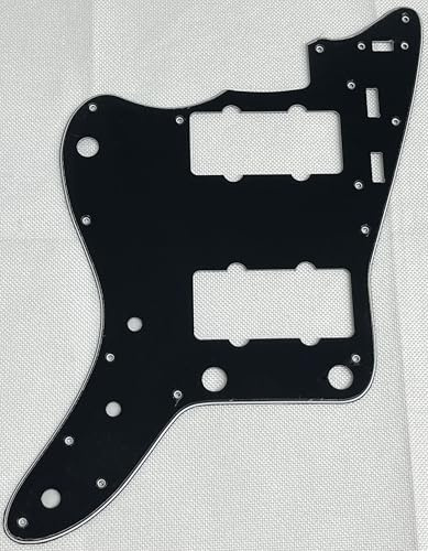 Für Japan Jazzmaster Linkshand Style Gitarren Pickguard (3-lagig, schwarz)