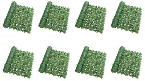 Kznifmk 8X Cerca de Plantas Artificiales Paneles de Cerca de Hoja Verde Pantalla de Cerca de Privacidad para la DecoracióN del Patio del JardíN del Hogar DecoracióN