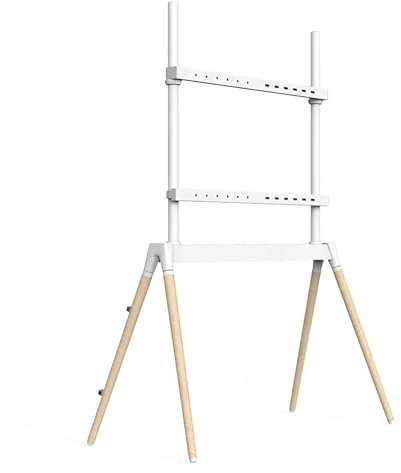 TV Stand for 55-86 Inch LCD LED Flat Curved TVs Up to 40kg/88.1lbs, TV Floor Stand with Cable Ties, TV Stand with 4 Legs(White)