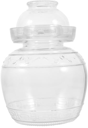 VALICLUD Tarro De Cristal Para Almacenar Fermentados 3 Litros Vidrio Transparente Sellado Hermético Para Fermentación Casera Conservación De Alimentos