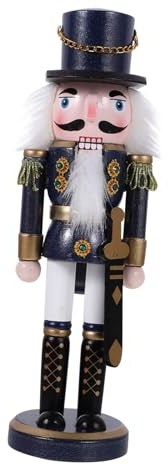 EPIGEIST Figura Cascanueces de Madera Rosa Perlado Decoración Navidad Soldado para Hogar Fiesta