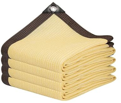 Sonnensegel Beige Sonnenschirm Net Garten Terrasse Schatten Tuch Stoff Verklebt Rand Sukkulente Pflanze Abdeckung Pergola Camping Balkon Pavillon(Beige,2mx2m)