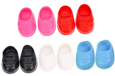 Didiseaon 5pares Zapatos de Muñeca Miniatura de Zapatos Planos para Muñecas Adornos para Casitas de Juguete Decoración para Casa para Casitas de Juguete