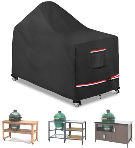 Grillwagen-Abdeckung – robuste Outdoor-Schutzhülle, lichtbeständig, langlebiges 42D-Oxford-Gewebe, ideal für Garten, Hinterhof, Camping, Picknick, Schwarz oder Reisfarbe