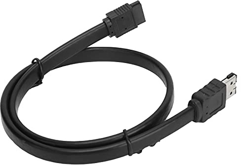 Yechiry ESATA Till Hane Till Hane Skärmad Förlängningskabel för Snabb Dataöverföring, Kompatibel med -hårddiskar och SSD, 50cm/19,7in (50 cm)