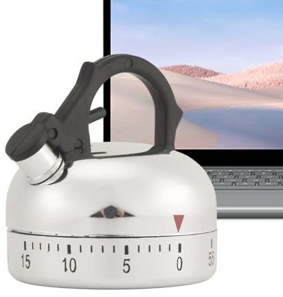 Küchentimer - Dekorative 60 Minuten Eieruhr Manuell | Mechanischer Kurzzeitmesser | Teeform Countdown-Tool, Backen Fitness Training, Schreibtisch Klassenzimmer, Lustiges Küchendekor