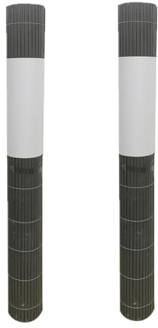 Toilinux.com Lot de 2 canisses Brise-Vue occultantes en PVC Gris - 1,2 M x 6 M (12 M au Total) | Occultation 95%