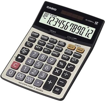 Casio DJ-220D Plus Taschenrechner, mit Prüfung- und Nachprüfung-Funktionen