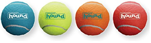 Outward Hound Balle pour Chien Squeaker Ballz - avec couineur - Lot de 4 - XS