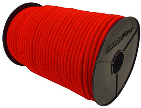 10m Expanderseil 4mm Gummiseil in Rot Gummikordel Expanderseil 10m - 100m für Plane LKW Netze Zelte Abdeckungen