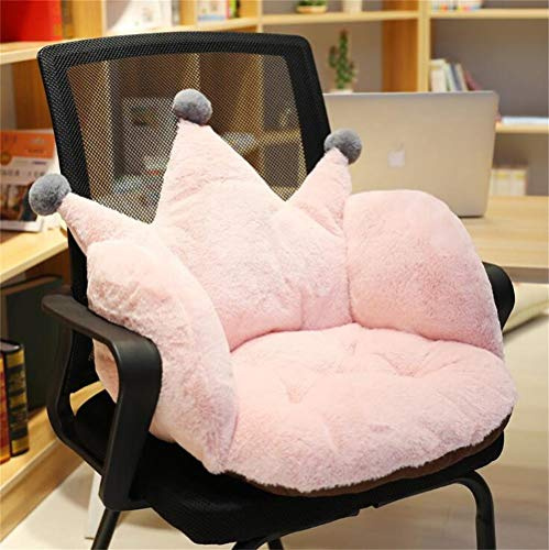 Crown Office Soft Cushion Plush Comfort Seat Pad Cozy Warm Seat Pillow Armchair Seat Support Relieves Back Coccyx Sciatica and Tailbone Pain Relief Chair Cushions for Home Office Sofa Car Wheelchair