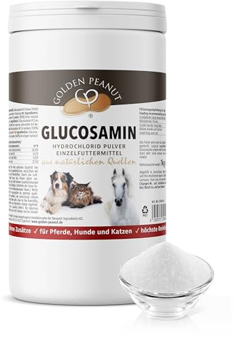 GOLDEN PEANUT Glucosamin HCl Pulver vegan hohe Reinheit ohne Zusätze 1kg