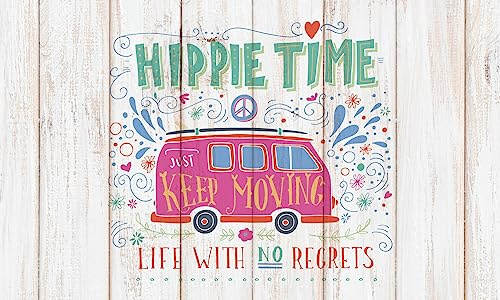 STOR PLANET Alfombra de Vinilo Hippie, PVC reciclable, Antideslizante