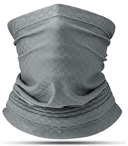 CXG Schlauchschal Herren Damen Bandana [UV-Beständig/Atmungsaktiv/Ultradünn] Loop-Schal Schlauchtuch Nackenwärmer Motorradschal Vielseitig Elastisch für Laufen Radfahren Klettern Motorradfahren (Grau)