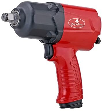 AEROPRO TOOLS 1/2-Inch Aluminum Air Impact Wrench(A398),Twin Hammer with 1380FT-LB Max Loosening Torque, Pneumatic Impact Gun, for Auto Repair, Tire Shop (Aluminum Housing)