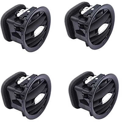 4xKlimaanlage Lüftungsdüse Lüftungsgitter für Opel Corsa D 13417363(schwarz glänzend)