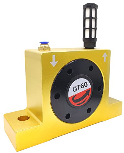 GT60 G 1/2'' Pneumatic Turbine Vibrators Silent Golden Industrial Vibrator for hopper Golden GT-60 Free Muffler