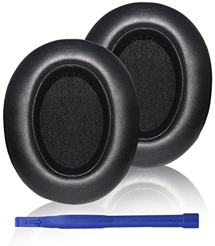Adhiper WH-XB910N Replacement Ear Pads Compatible with Sony WH-XB910N Wireless Headphones, Protein Leather Memory Foam Ear Pads with Snaps (Black)
