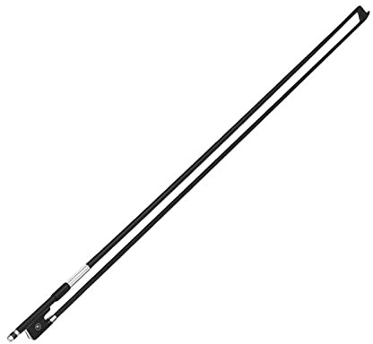 Arco de violín, 4/4, arco de violín de fibra de carbono, redondo, rana de ébano, crin de caballo negro, bien equilibrado