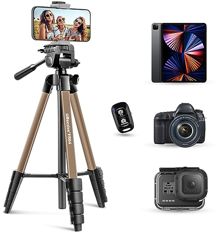 Camera & tripod - UBeesize 163 cm Portable Photo Tripod for Video Recording, Live Streaming, Compatible with Mobile Phone/Camera/Tablet