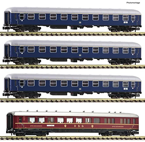 Fleischmann 881910 N 4er-Set Personenwagen Fernzug „Hans Sachs“ der DB