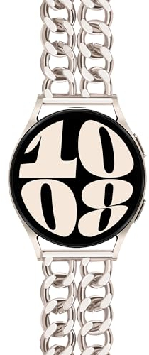 Ocaer Kompatibel mit Samsung Galaxy Watch 7/6/5/4/FE Armband 40mm 44mm/6 Classic 43mm 47mm/ 5 pro 45mm, Metall 20mm Armband für Samsung Galaxy Watch 4 Classic 42mm 46mm/Active 2, Damen Frauen