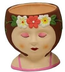 Mimbre Natural MACETERO Cara Ceramica (19.5×18.5×19)-