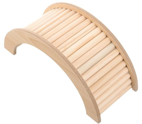 BESPORTBLE Holzbrücke Für Meerschweinchen Hamsterleiter Aus Holz Meerschweinchenrampe Kletterbrücke Für Haustiere Hölzerne Brückenspielzeug Käfigdekoration
