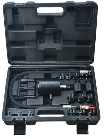 Zoomtools 21tlg Pneumatischer Injektor Abzieher Diesel Einspritzdüsen Abzieher mit 19 Adapter Kompatibel mit Bosch Delphi Denso Siemens