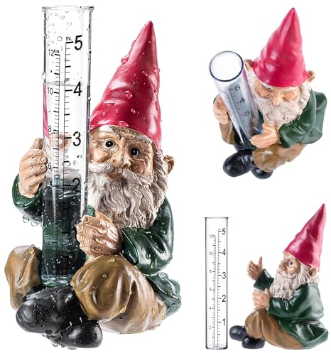KADAX Regenmesser für Garten 12 cm/5 Zoll, Dekorativer Niederschlagsmesser mit Übersichtlichen Doppelten Skalen, Frostsicherer Regenanzeiger (12 cm/5 Zoll, Zwerg)