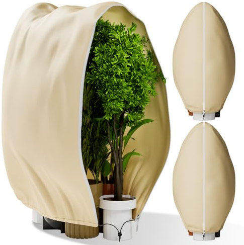 Scalnuvyyh Pflanzenschutz Winter, 3 Stück Frostschutz Pflanzen 180 x 120cm Winterschutz für Pflanzen Atmungsaktiv Winterschutz Pflanzen Außen für kübelpflanzen, Reißfest Pflanzenabdeckung