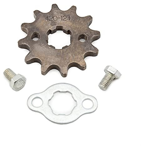WOLWES Motorrad-Kettenschutz, 420, 17 mm, 10T-19T, Kettenrad für KAYO BSE SSR SDG Dirt Pit Bike ATV Roller Motorrad (420 12T)