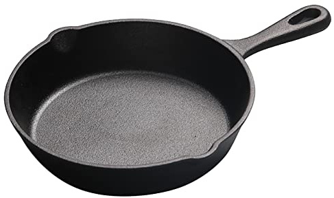 Joskeijky Cast Iron Skillet Pan Frying Pans Chemical Free Grill Fry Pan for Indoor and Outdoor Use Grill StoveTop Black B