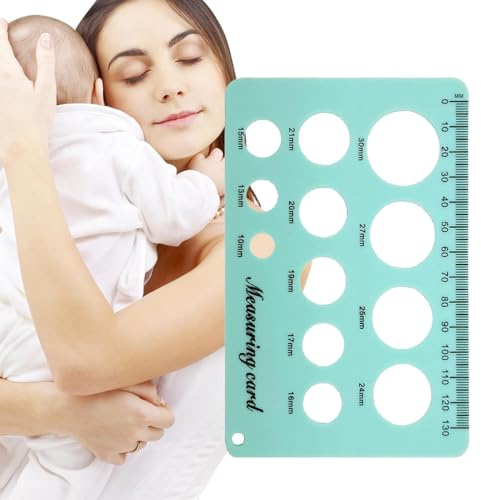 Milk Bump Measuring Tool: Silicone Nipple Ruler for Flange Size | Accurate and Convenient Nursing Aid, for New Moms, Helps Find