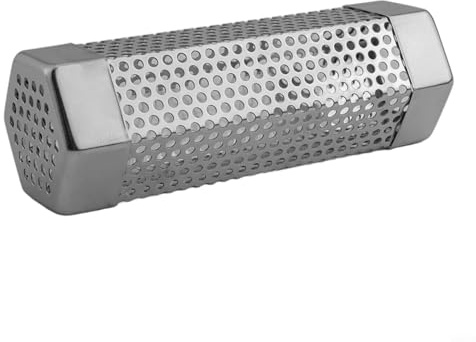 1Pcs Pellet Smoky Tube 6 Inch, Stainless Steel Smoky Tube, Portable Barbecue Smoke Generator Cold Hot Smoky Tube For Electric, Gas, Charcoal Grills(6inch)