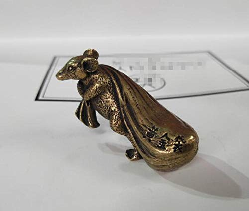 Ornamentos de estatuas de latón esculturas de decoración de Escultura Mural Figuras de la Fortuna de la Bolsa de Rata