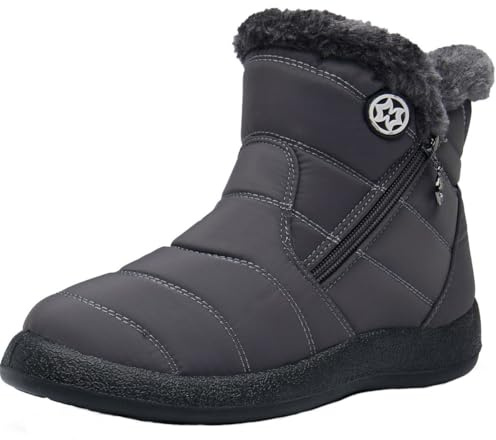 Eagsouni Bottines de Neige fourrées Chaussures Femme Hiver