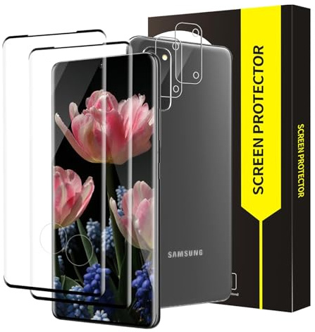 Carantee 2+2 Stück Schutzfolie für Panzerglas für Samsung Galaxy S20 Plus 5G, 3D Frei von Kratzern Hohe Klarheit Samsung S20 Plus Panzer Schutz Glas, Ultrabeständig S20 Plus 5G Displayschutzfolie