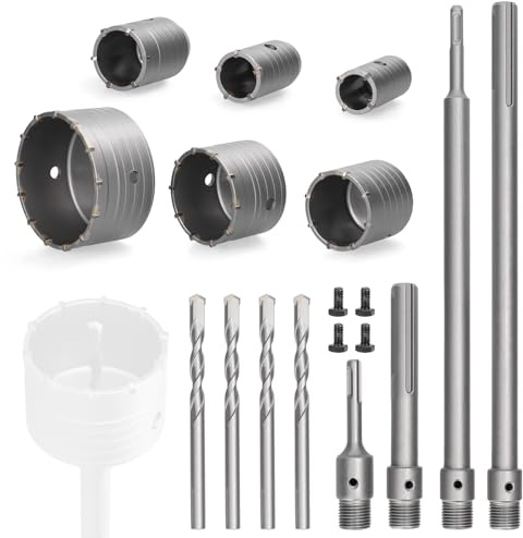 Set Punte Per Piastrelle Mectron 16 Pezzi, Punta Trapano TCT Cemento Armato, Foratura Muro Esagonale - Alta Durezza, Compatibilità - MAX/PLUS, Per Muratura E Calcestruzzo