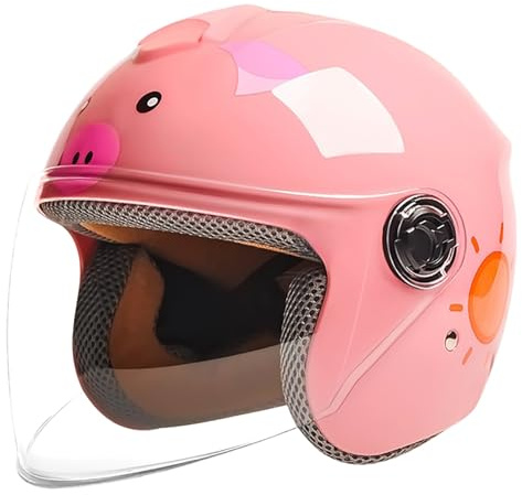 Casco Da Moto Per Bambini, Casco Multiuso Per Tutte Le Stagioni, Casco Da Scooter, Skateboard Per Ragazzi E Ragazze, Omologato ECE C,(46-52CM)