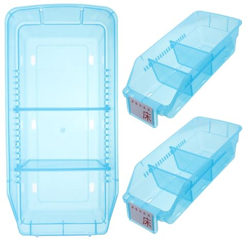 VICASKY 2pièces Pilulier Distributeur Plastique Transparent Lot de Bacs de Tri de Médicaments Empilables à Ouverture Frontale Organisateur de Pilules Portable pour Pharmacie et Domicile
