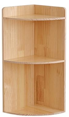 Libreria ad Angolo, Scaffale for Libri in Legno, Libreria Curva Creativa, Utilizzata for Conservare Libri e CD, Adatta for Soggiorni, Camere da Letto, Studi(40x40x90cm)