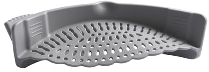 Daleweo Schnappsieb aus Silikon, Universelles Nudelsieb Aufsatz für Topf, Pfanne und Schüssel, Abtropfsieb für Nudeln, Gemüse und Obst, 22 x 9 x 6 cm