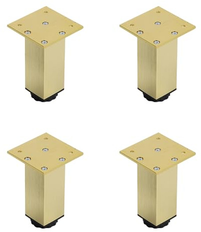 MJYDKBZ Möbelfüße Gold Matt, 4 Stück Möbelbeine Verstellbar Möbelfüsse Gold | Tischfüße Aluminiumlegierung Sofasfüße Höhe: 6-40cm Schrankfüße Couchtischbeine Sofas Beine Tischbeine 18cm/7
